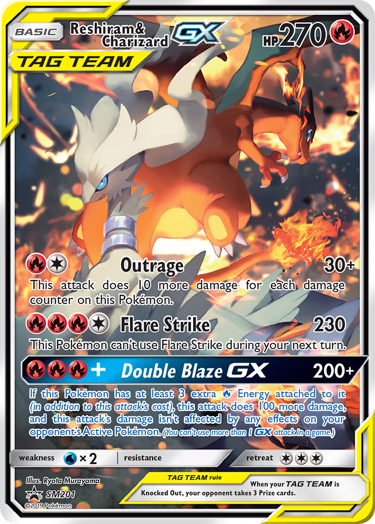Reshiram & Charizard GX (SM201) [Sun & Moon: Black Star Promos] | Devastation Store