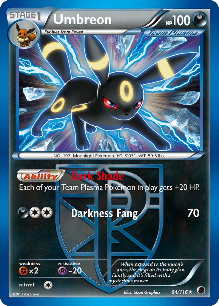 Umbreon (64/116) [Black & White: Plasma Freeze] | Devastation Store