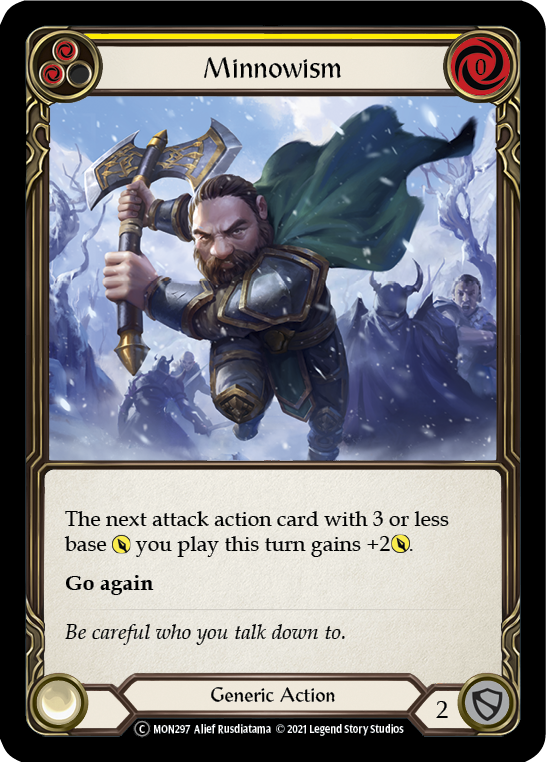 Minnowism (Yellow) (Rainbow Foil) [U-MON297-RF] Unlimited Edition Rainbow Foil | Devastation Store