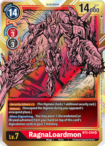 RagnaLoardmon [BT3-019] (Alternate Art) [Release Special Booster Ver.1.5] | Devastation Store