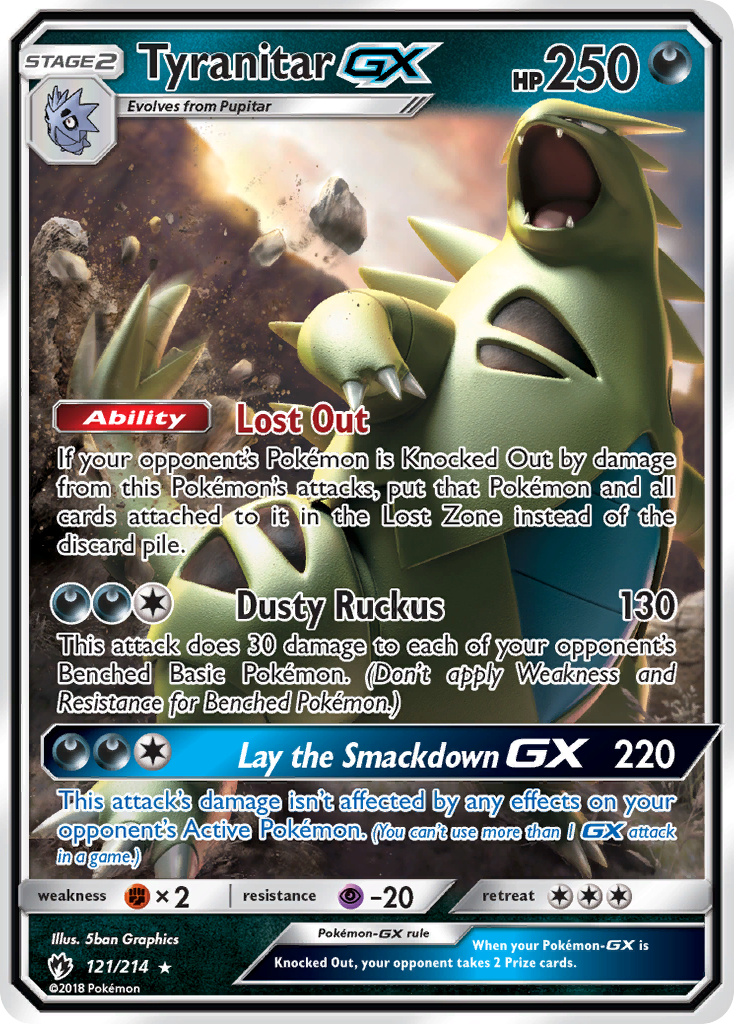 Tyranitar GX (121/214) [Sun & Moon: Lost Thunder] | Devastation Store