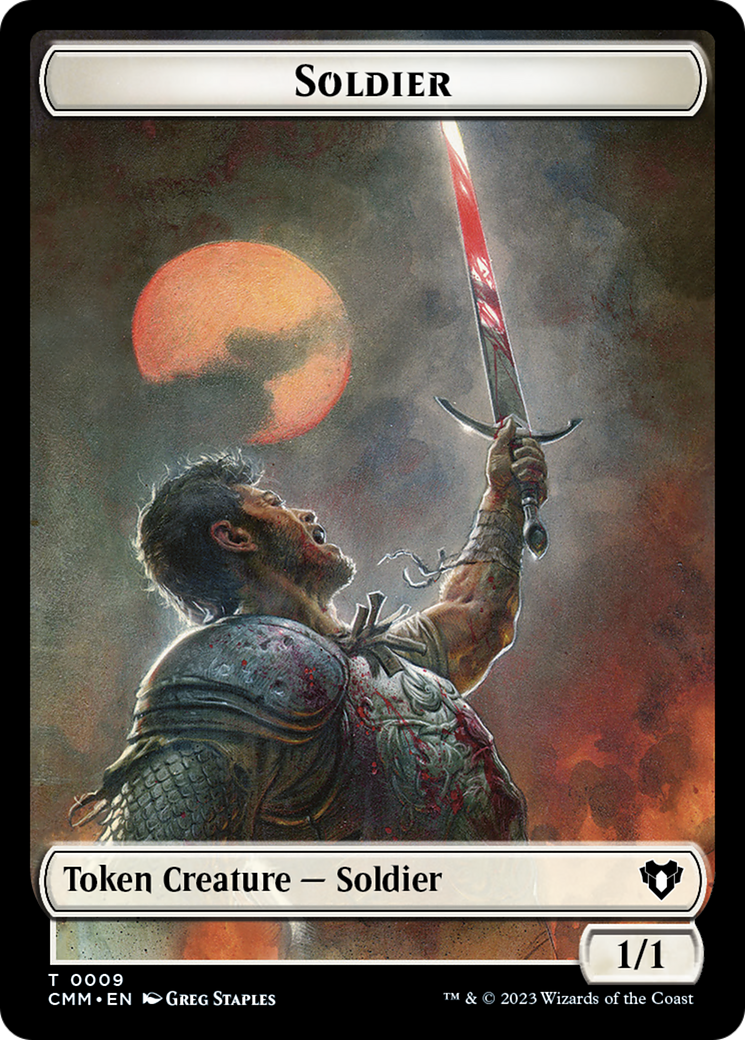 Soldier // Kor Soldier Double-Sided Token [Commander Masters Tokens] | Devastation Store