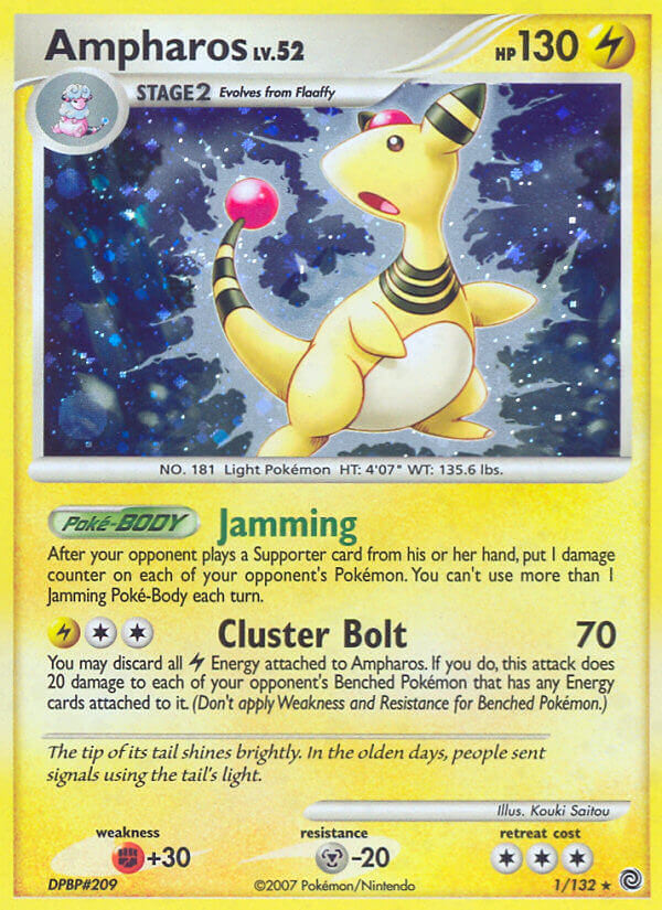 Ampharos (1/132) (Theme Deck Exclusive) [Diamond & Pearl: Secret Wonders] | Devastation Store