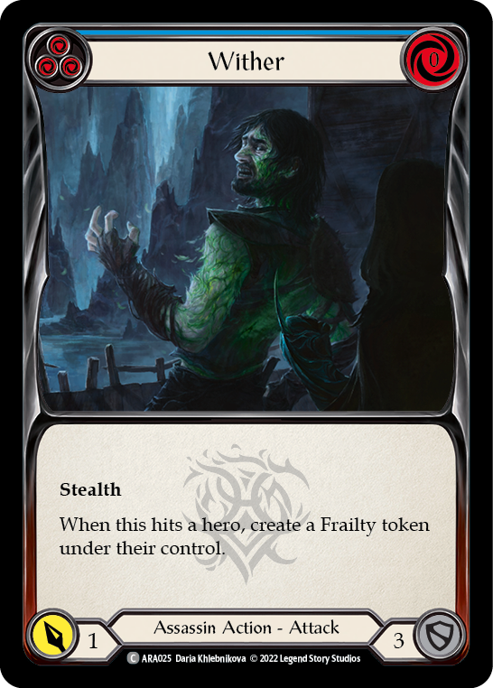 Wither (Blue) [ARA025] (Outsiders Arakni Blitz Deck) | Devastation Store