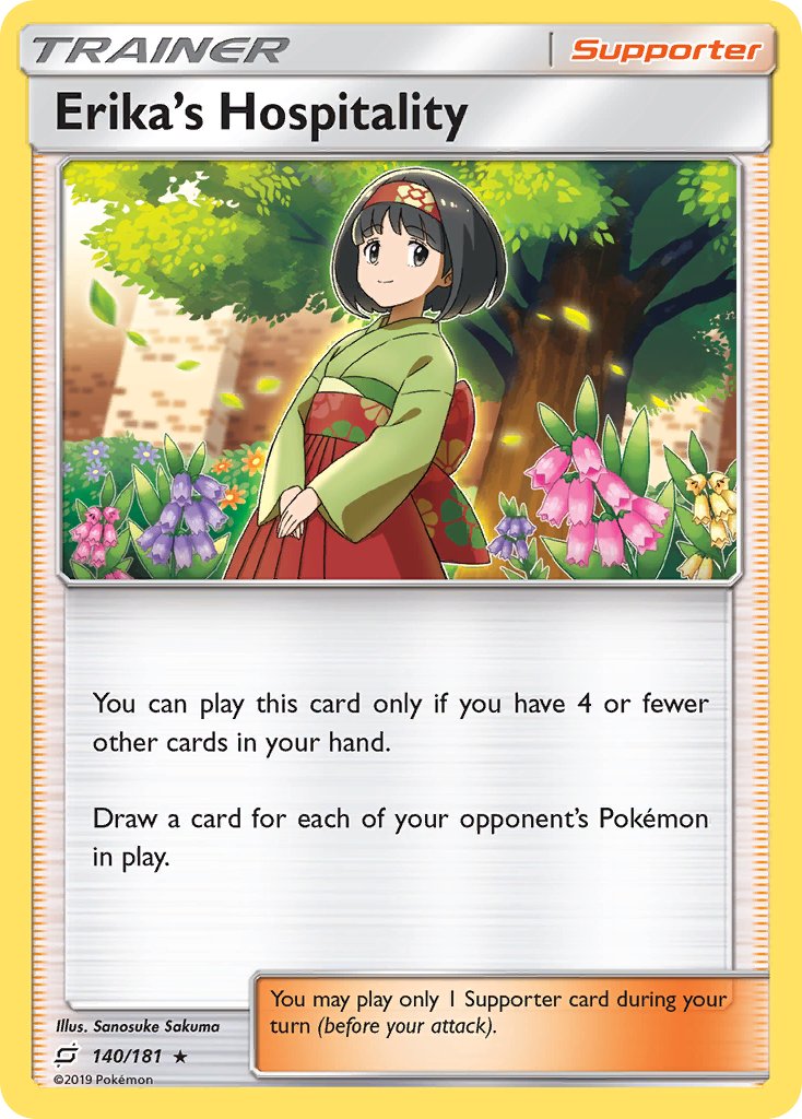 Erika's Hospitality (140/181) (Theme Deck Exclusive) [Sun & Moon: Team Up] | Devastation Store
