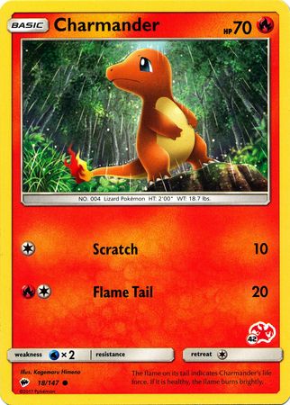 Charmander (18/147) (Charizard Stamp #42) [Battle Academy 2020] | Devastation Store