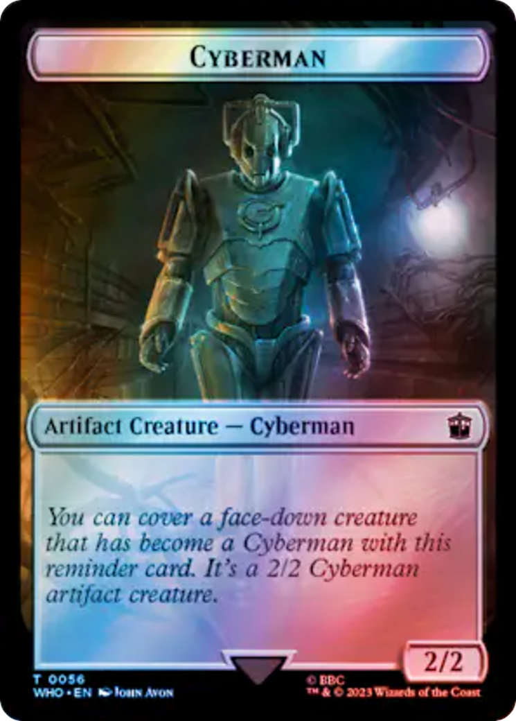 Soldier // Cyberman Double-Sided Token (Surge Foil) [Doctor Who Tokens] | Devastation Store