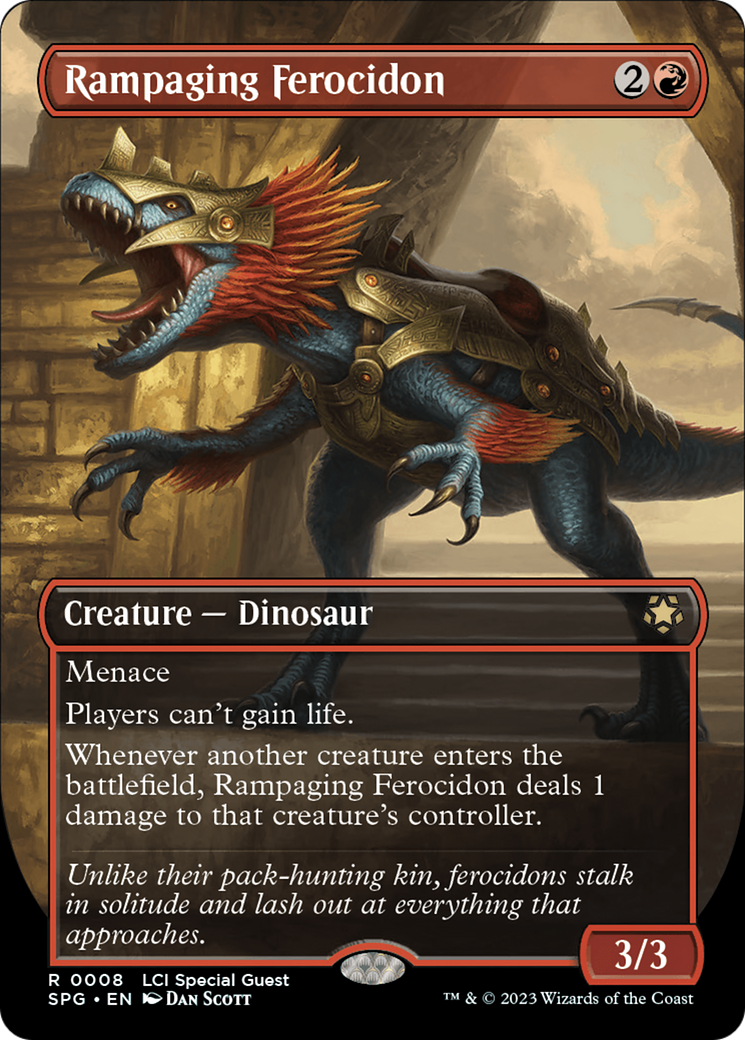 Rampaging Ferocidon (Borderless) [The Lost Caverns of Ixalan Special Guests] | Devastation Store