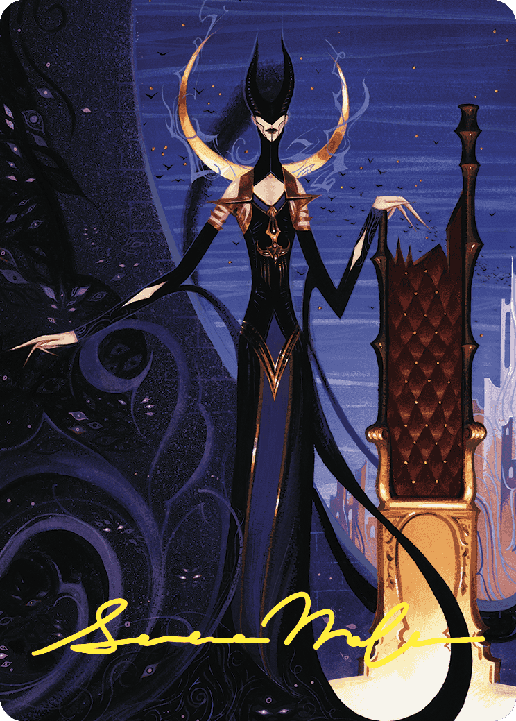 Ashiok, Wicked Manipulator Art Card (57/81) (Gold-Stamped Signature) [Wilds of Eldraine Art Series] | Devastation Store
