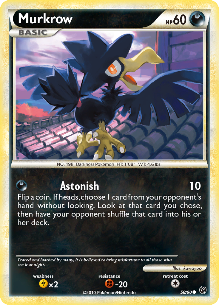 Murkrow (58/90) [HeartGold & SoulSilver: Undaunted] | Devastation Store