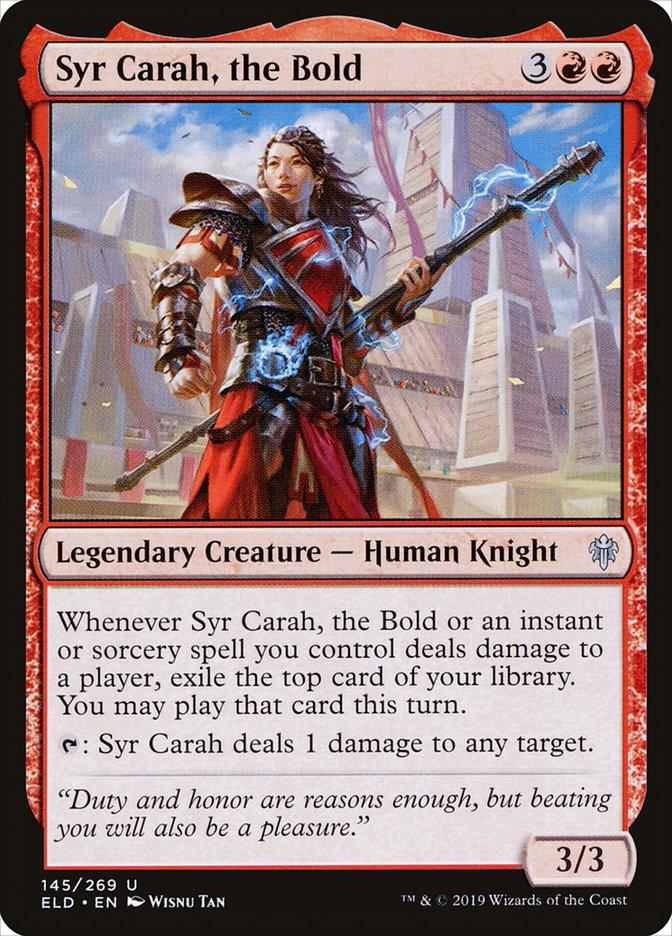 Syr Carah, the Bold [Throne of Eldraine] | Devastation Store
