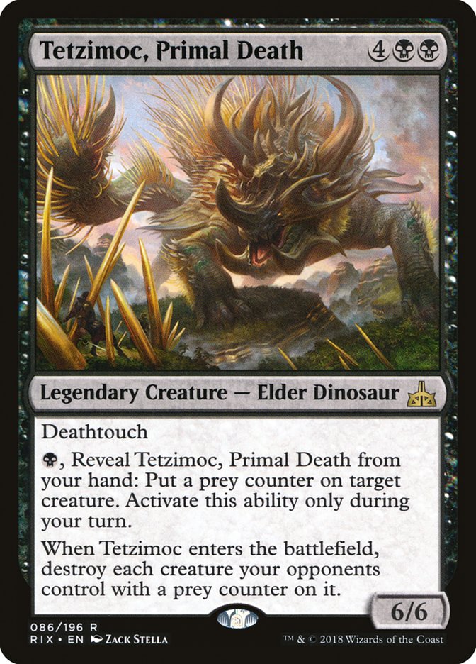 Tetzimoc, Primal Death [Rivals of Ixalan] | Devastation Store