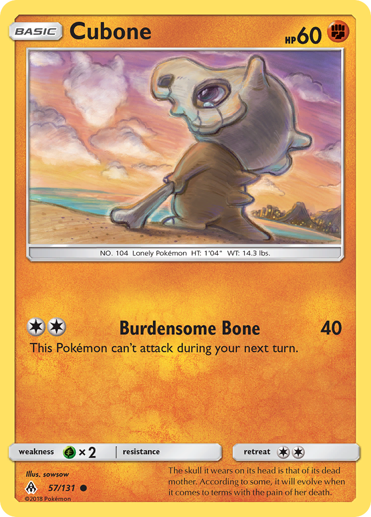 Cubone (57/131) [Sun & Moon: Forbidden Light] | Devastation Store