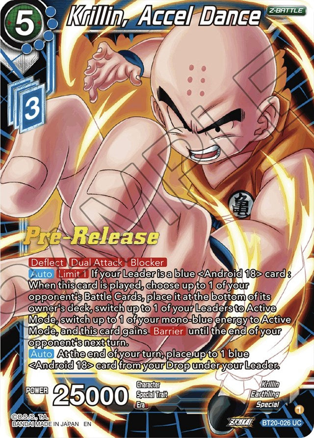 Krillin, Accel Dance (BT20-026) [Power Absorbed Prerelease Promos] | Devastation Store