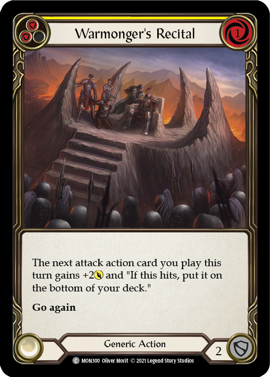 Warmonger's Recital (Yellow) [MON300] 1st Edition Normal - Devastation Store | Devastation Store