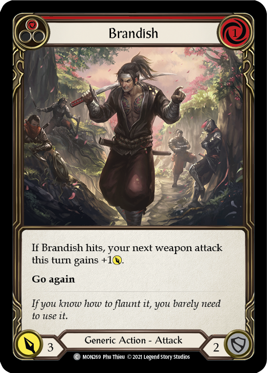 Brandish (Red) (Rainbow Foil) [MON269-RF] 1st Edition Rainbow Foil - Devastation Store | Devastation Store