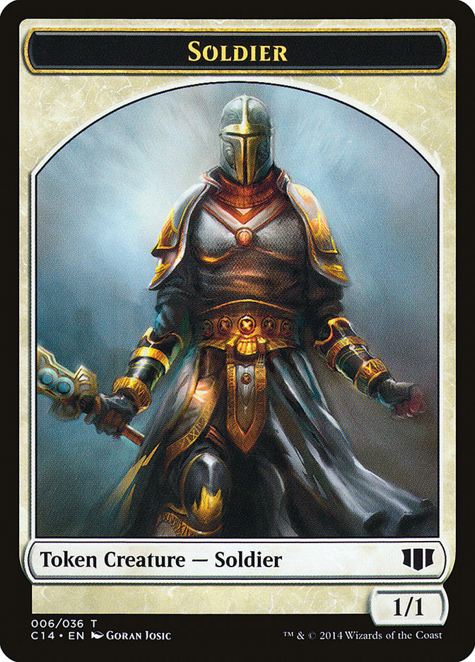 Soldier // Spirit Double-sided Token [Commander 2014 Tokens] | Devastation Store