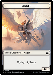 Elf Knight // Angel (0003) Double-Sided Token [Ravnica Remastered Tokens] | Devastation Store