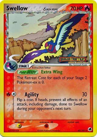 Swellow (40/101) (Delta Species) (Stamped) [EX: Dragon Frontiers] | Devastation Store