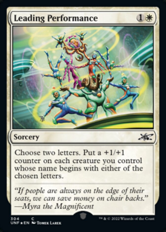 Leading Performance (Galaxy Foil) [Unfinity] | Devastation Store