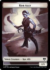 Wall // Kor Ally Double-Sided Token [Commander Masters Tokens] | Devastation Store