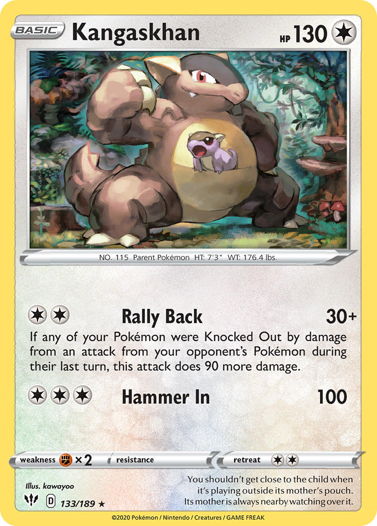 Kangaskhan (133/189) (Theme Deck Exclusive) [Sword & Shield: Darkness Ablaze] | Devastation Store