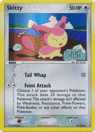 Skitty (41/100) (Stamped) [EX: Crystal Guardians] | Devastation Store