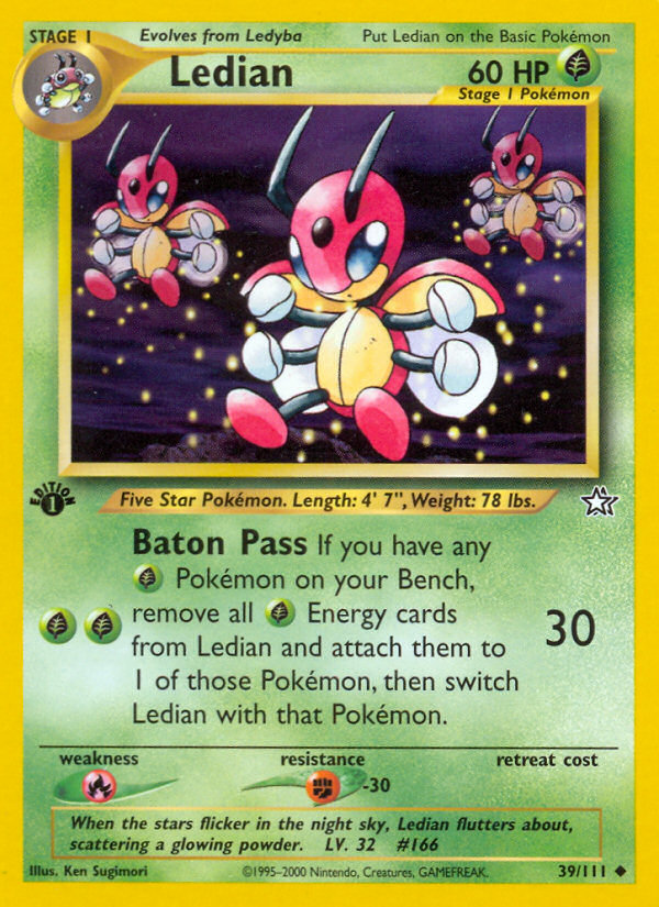 Ledian (39/111) [Neo Genesis 1st Edition] | Devastation Store