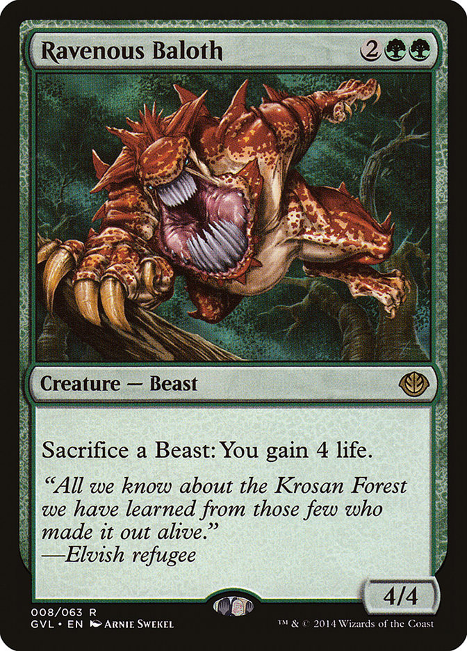 Ravenous Baloth (Garruk vs. Liliana) [Duel Decks Anthology] - Devastation Store | Devastation Store