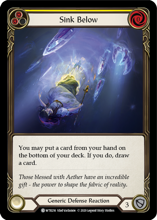Sink Below (Yellow) [WTR216] Unlimited Edition Rainbow Foil - Devastation Store | Devastation Store