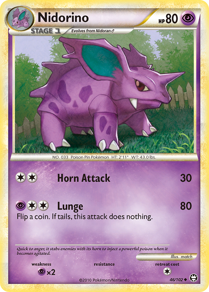 Nidorino (46/102) [HeartGold & SoulSilver: Triumphant] | Devastation Store