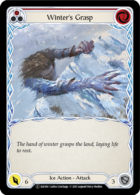 Winter's Grasp (Red) [U-ELE160] Unlimited Rainbow Foil | Devastation Store