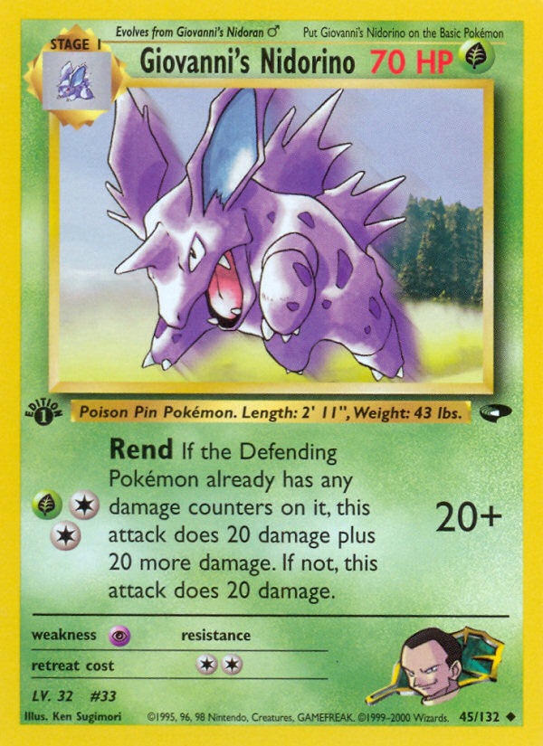 Giovanni's Nidorino (45/132) [Gym Challenge 1st Edition] | Devastation Store