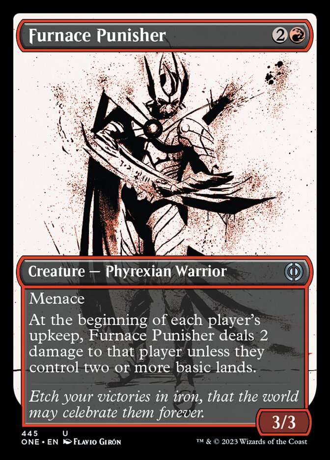Furnace Punisher (Showcase Ichor Step-and-Compleat Foil) [Phyrexia: All Will Be One] | Devastation Store