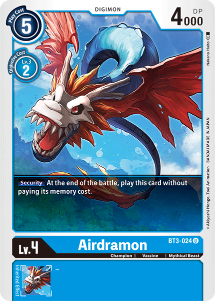 Airdramon [BT3-024] [Release Special Booster Ver.1.5] | Devastation Store