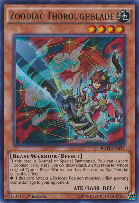 Zoodiac Thoroughblade [RATE-EN017] Ultra Rare | Devastation Store