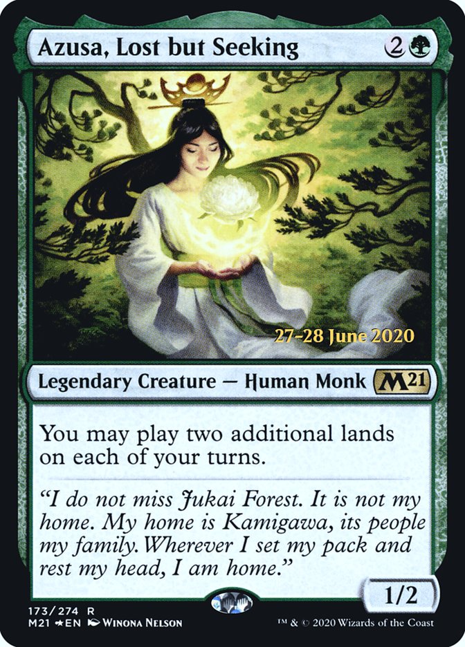 Azusa, Lost but Seeking  [Core Set 2021 Prerelease Promos] | Devastation Store