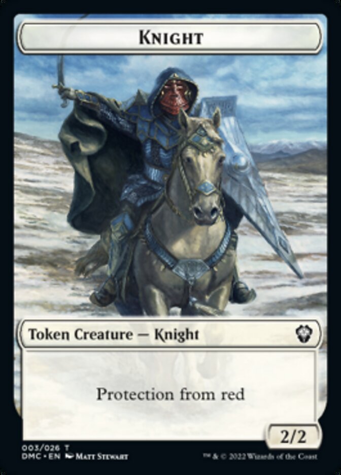 Zombie Knight // Knight Double-sided Token [Dominaria United Commander Tokens] | Devastation Store