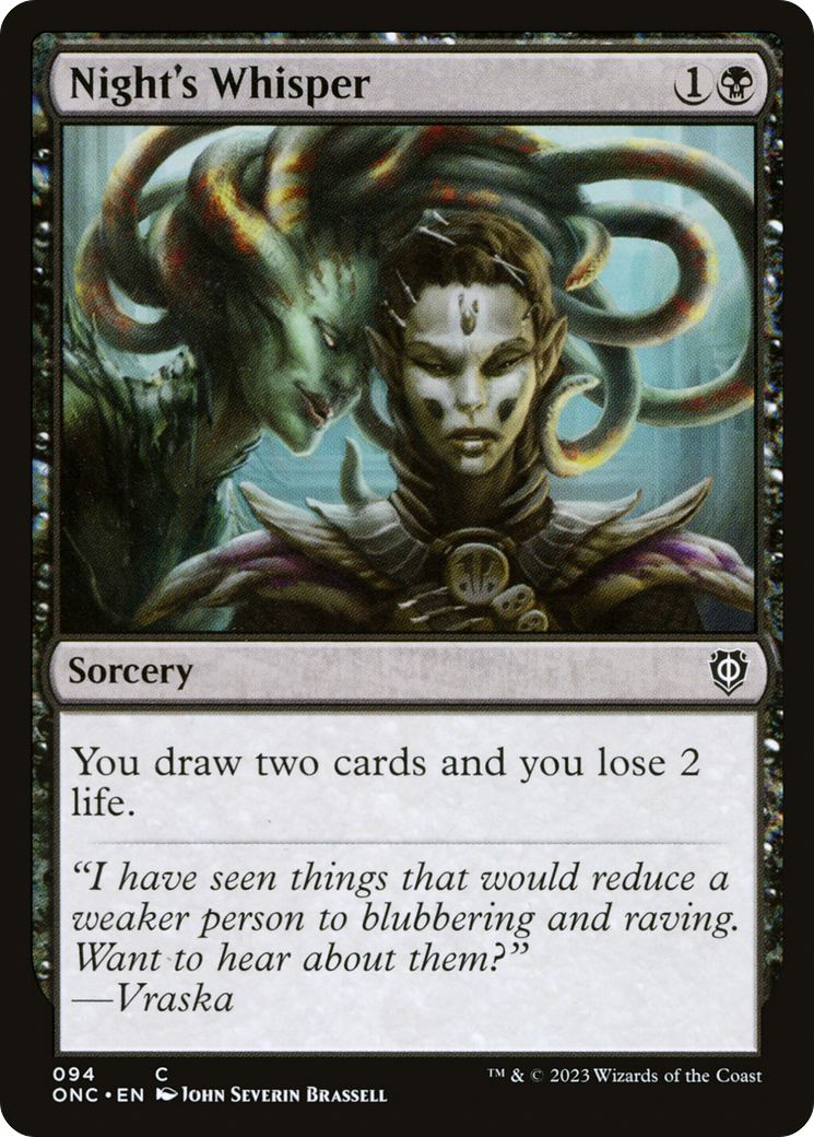 Night's Whisper [Phyrexia: All Will Be One Commander] | Devastation Store