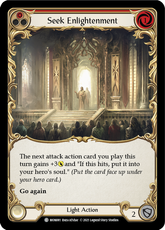 Seek Enlightenment (Red) [MON081] 1st Edition Normal - Devastation Store | Devastation Store