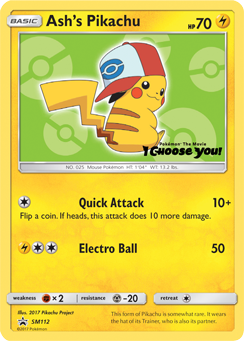 Ash's Pikachu (SM112) [Sun & Moon: Black Star Promos] | Devastation Store