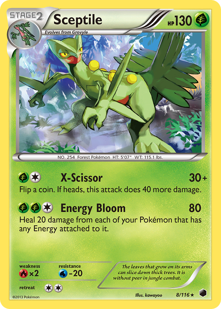 Sceptile (8/116) [Black & White: Plasma Freeze] | Devastation Store