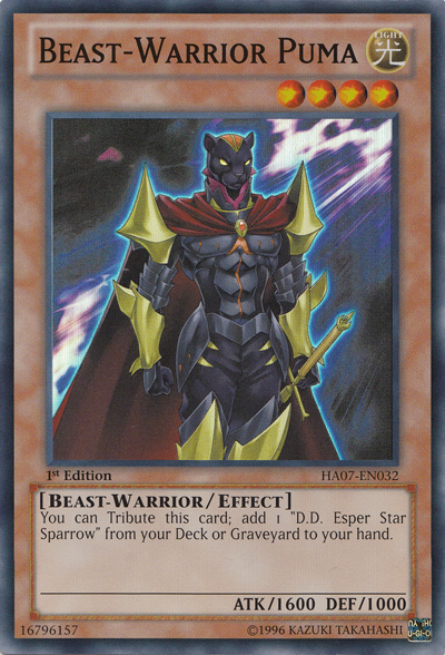 Beast-Warrior Puma [HA07-EN032] Super Rare | Devastation Store