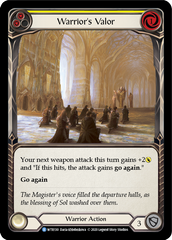 Warrior's Valor (Yellow) [WTR130] Unlimited Edition Rainbow Foil - Devastation Store | Devastation Store