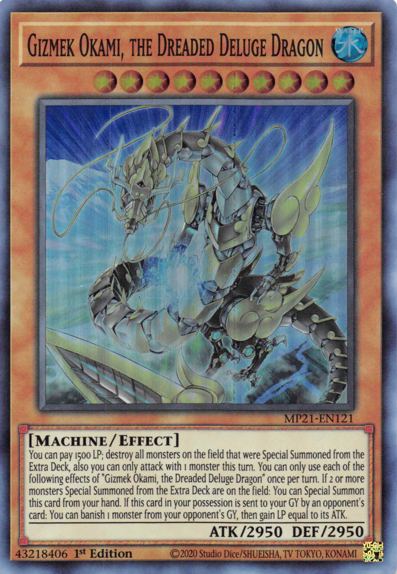 Gizmek Okami, the Dreaded Deluge Dragon [MP21-EN121] Super Rare | Devastation Store