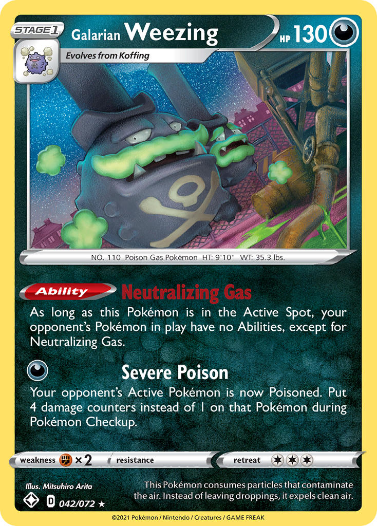 Galarian Weezing (042/072) [Sword & Shield: Shining Fates] | Devastation Store
