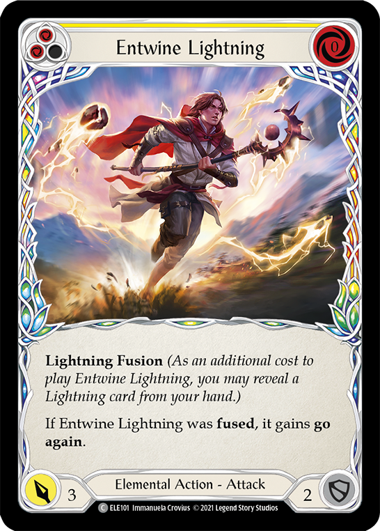Entwine Lightning (Yellow) [ELE101] (Tales of Aria)  1st Edition Rainbow Foil | Devastation Store