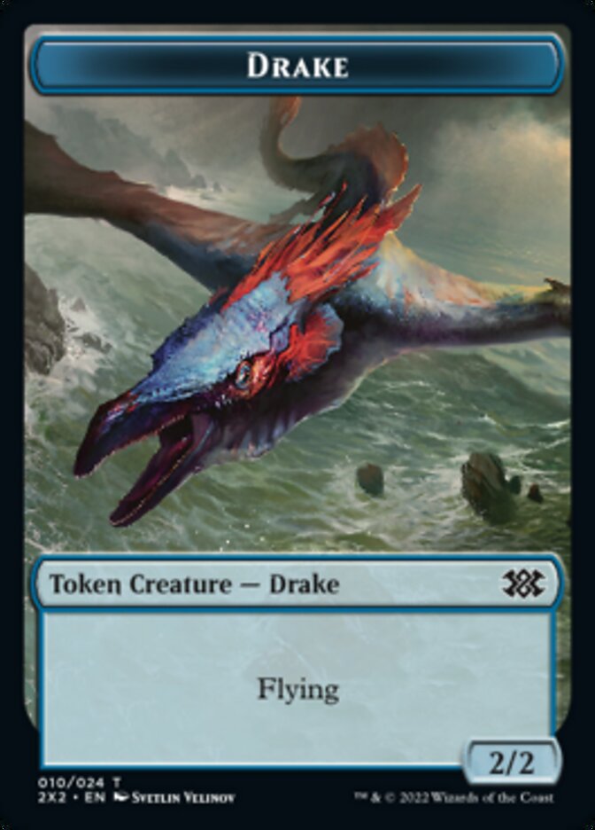 Drake // Aven Initiate Double-sided Token [Double Masters 2022 Tokens] | Devastation Store