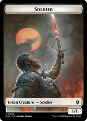 Human // Soldier Double-Sided Token [Murders at Karlov Manor Commander Tokens] | Devastation Store