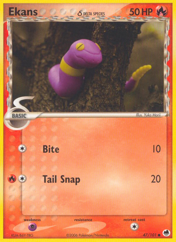 Ekans (47/101) (Delta Species) [EX: Dragon Frontiers] | Devastation Store